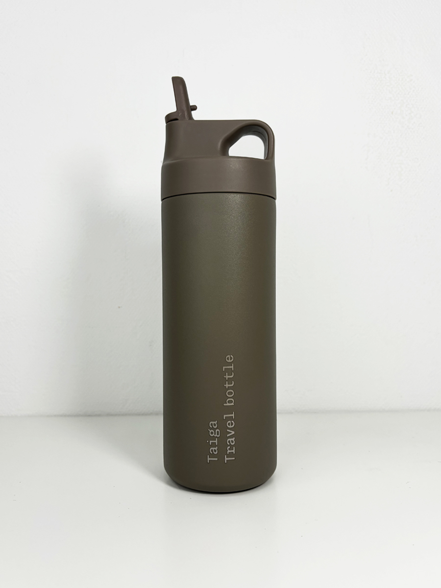 Термобутылка: Лого горы (серо-коричневый)
